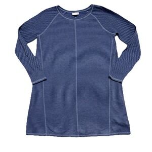 J. Jill Knit Shift Dress Women Blue Cottagecore Coastal Bohemian SP Small Petite